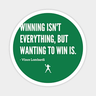 Famous Vince Lombardi "Winning" Quote Magnet